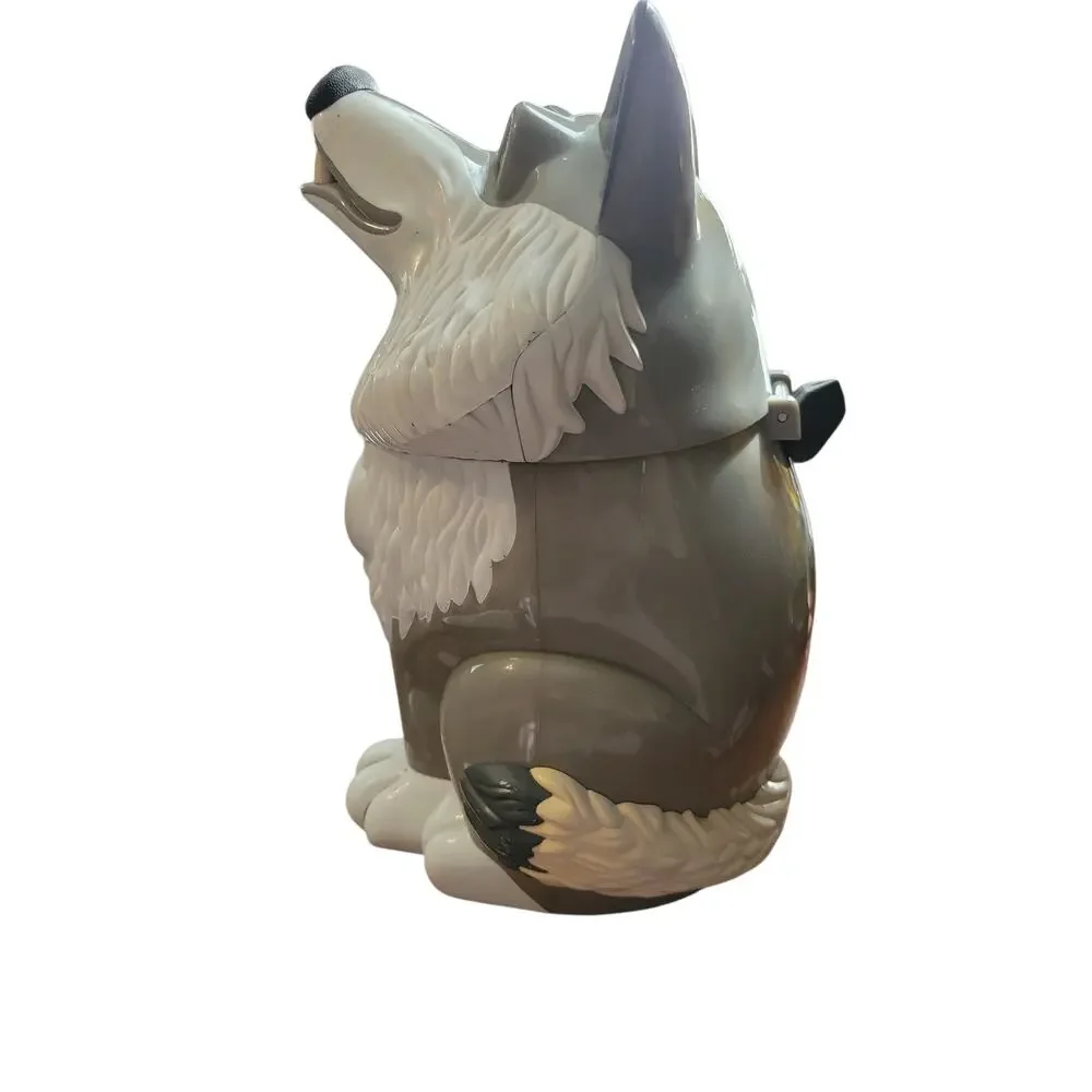 Vintage Fun-Damental Too, Ltd. Disney Wolf Cookie Jar TESTED Gray/White